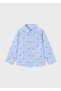 Blue Boy's Patterned Shirt 4146 - 2