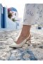 Open Back Short Heeled Classic Stiletto Large Size Shoes - 3
