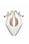 Open Back Short Heeled Classic Stiletto Large Size Shoes - 4