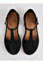 Genuine Leather Black Suede Handmade Buckle Comfortable Wide Fit Women's Sandals - 3