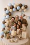 Macaron Blue, Coffee and Sand Color Birthday Party Decoration Concept Balloon Chain Decoration Set - 2