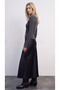 Black Satin Midi Skirt - 3