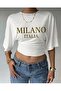 Women's Milano Printed Waist-Hugging Model T-Shirt