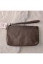 Genuine Lambskin Patterned Design Clutch Handbag with Removable Strap 20X13 cm - 5