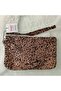 Genuine Lambskin Patterned Design Clutch Handbag with Removable Strap 20X13 cm - 6