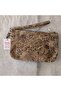 Genuine Lambskin Patterned Design Clutch Handbag with Removable Strap 20X13 cm - 4
