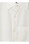 Ozmarka New Season White Regular Fit Gabardine Men's Shirt - 6