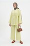 Loose Ayrobin Suit with Stone Buttons on the Front and Wide Sleeves - Yellow - 8