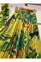 Patterned Chiffon A-Line Skirt Lined - 3