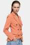 Pointed Collar Double-Breasted Lined Jacket - 2