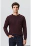 Bordo Bisiklet Yaka Basic Sweatshirt
