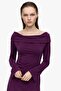 Body-Hugging Carmen Collar Knitted Maxi Stylish Evening Dress - 3