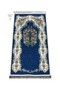 Luxury Gülce Chenille Prayer Rug Navy Blue
