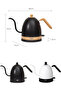 800ml Electric Kettle,Fast Boiling Hot Water Electric Kettle, Automatic Temperature Control,1000W Rapid Heating,Stainless Steel Electric Kettle with Triple Thermostat and Heat Resistant Handle (White) - 8