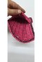 Hand-Knitted Fuchsia Pink Color Hand Wallet and Bag - 3