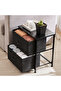 Rustic Nightstand with 2 Fabric Drawers, Metal Frame Bedside Storage Cabinet, End Side Table for Bedroom - 8