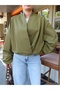 Double-Breasted Collar Short Bomber Jacket - 3