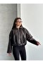 Leather Jacket with Plush Fur Inside and Belt Detail - 3