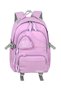 Imported Luxury Orthopedic Backpack 26916 Primary School Secondary School Bag Pink with Wallet Gift - 2