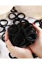 Pack of 50 Black Towel Hair Elastics - 2