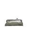 Duki Daso Beige Patent Leather Women's Portfolio Clutch Bag with Metal Clip |   Summer T8607 Beige with Single Compartment and Pocket - 6