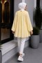 Floral Detailed Balloon Sleeve Tunic Tsd260264 Yellow - 6