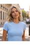 Women's Crew Neck Short Sleeve Blouse T-Shirt - 4
