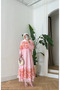 Printed Lace Detailed Dress with Tunnel-Lined Waist - 3