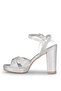 2105 Mg Silver Platform Heeled Evening Dress Women's Shoes - 4