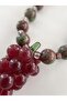 Agate Grape Cluster Epidote Natural Stone Fruit Pendant - 3