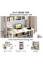 120X60X141cm Computer Desk with Bookshelf Home Office Writing Study Desk,White - 3