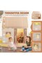 Large Kids Tent with LED Lights & Party Decor, Indoor/Outdoor Playhouse for Boys & Girls Ages 3-10, Princess Castle Design for Birthday, Room Decor & Family Gatherings - 6