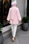 Floral Detailed Balloon Sleeve Tunic Tsd260264 Pink - 6
