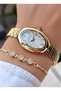 New Season Oval Case Gold Color Women's Wristwatch - with Bracelet Gift - 4