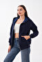 Iron Zipper Hooded Sweatshirt with Pockets and Three Threads
