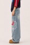 Blue Hello Kitty Stonewashed Gothic Y2K Unisex Baggy Pants - 3