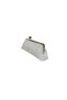 Duki Daso White Patent Leather Women's Portfolio Clutch Bag with Metal Clip |   Summer T8607 White Single Compartment and Pocket - 2