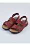 Comfort Leather Anatomical Non-Slip Sole Burgundy Color Sandals