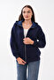 Iron Zipper Hooded Sweatshirt with Pockets and Three Threads - 4