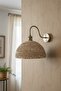 Bohemian Alaca Ecru Recycle Yarn Jute Handmade Metal Antique Body Sconce Wall Lamp - 4