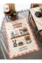 Eta Written and Thematic Patterned Woven Base Decorative Carpet Eta4179 - 3