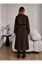 One-Shoulder Cloak Long Trench Coat with Buttoned Belt - 2