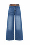 Cropped Cuffed Belted Jeans