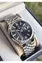 Silver Color Steel Cord with Calendar - Black Dial - Guaranteed Men's Wristwatch