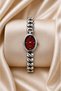Women's Steel Watch Silver Color Burgundy Dial Ying Design Vintage Watch Luxury Elegant Stylish Old Money Classic Women's Wristwatch |   Limited Edition 2026 - 2