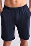 Egyptian Men's Bamboo Pajama Shorts Navy Blue - 4