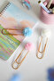 3-Piece Pompom Paper Clip Set – 10 cm - 2