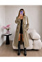 Lined Buttoned Belted Long Trench Coat - 2