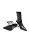 Black Color Belt Detailed Pointed Toe Women's Heeled Boots - 8