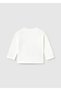 Baby Boy Ski Printed Cream Long Sleeve T-Shirt 2017 - 2